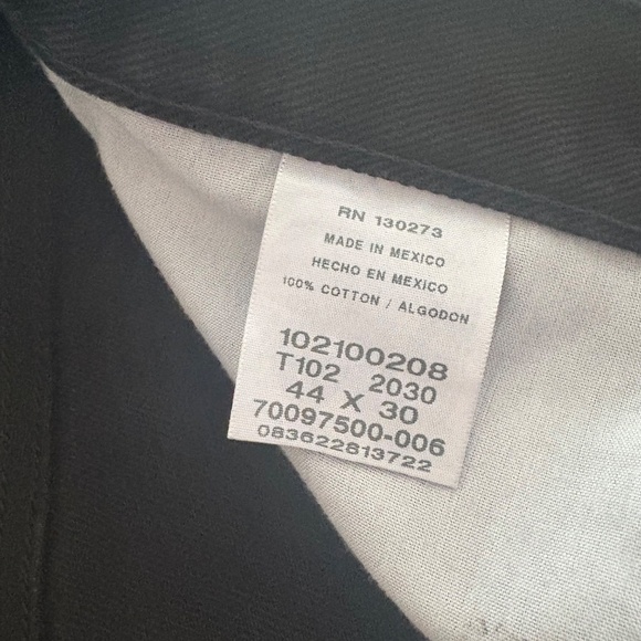 Men's Deep Black 44 X 30 Lee 100% Cotton Regular Fit Straight Leg Denim Jeans - Picture 5 of 5